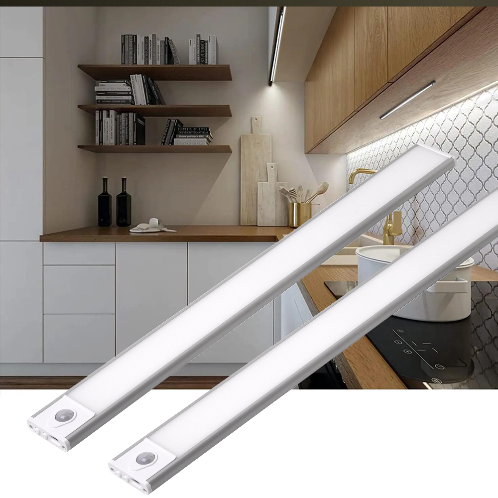 Magnetic Cabinet Light - 3CCT Motion Sensor Battery Powered Dimmable Rechargeable LED Light